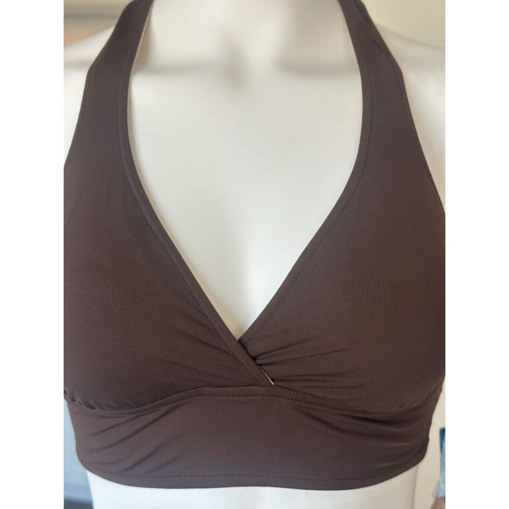 Bikini top, brown, by Anne Cole. Size M